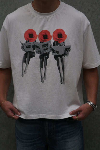 Three Poppies Boxy Cropped Tee