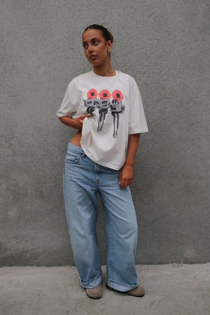 Three Poppies Boxy Cropped Tee