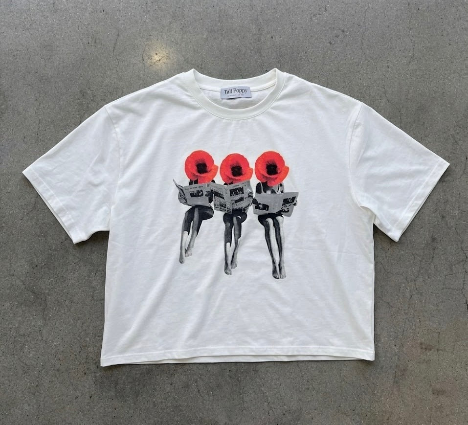 Three Poppies Boxy Cropped Tee